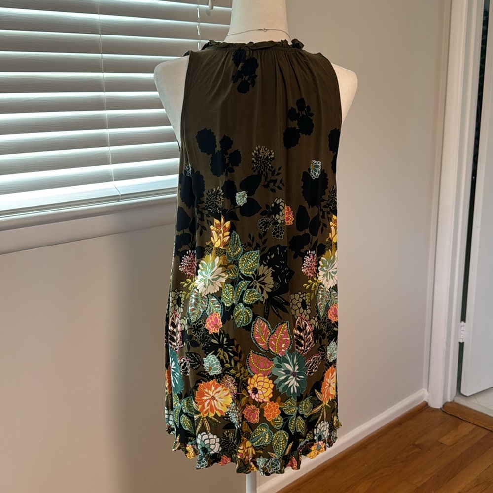 LOFT Coral Springs Tie Neck Dress (Size SP) - Picture 3 of 5